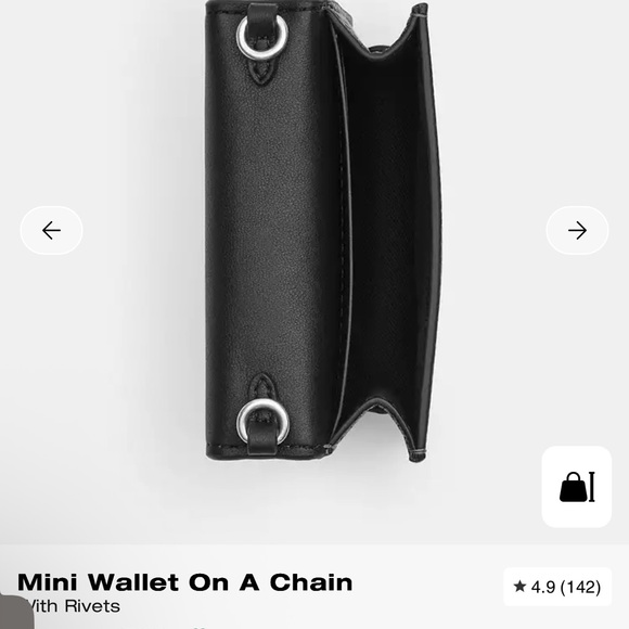 Coach Black Crossbody Cardholder with Gold and Silver Accents - Picture 11 of 11